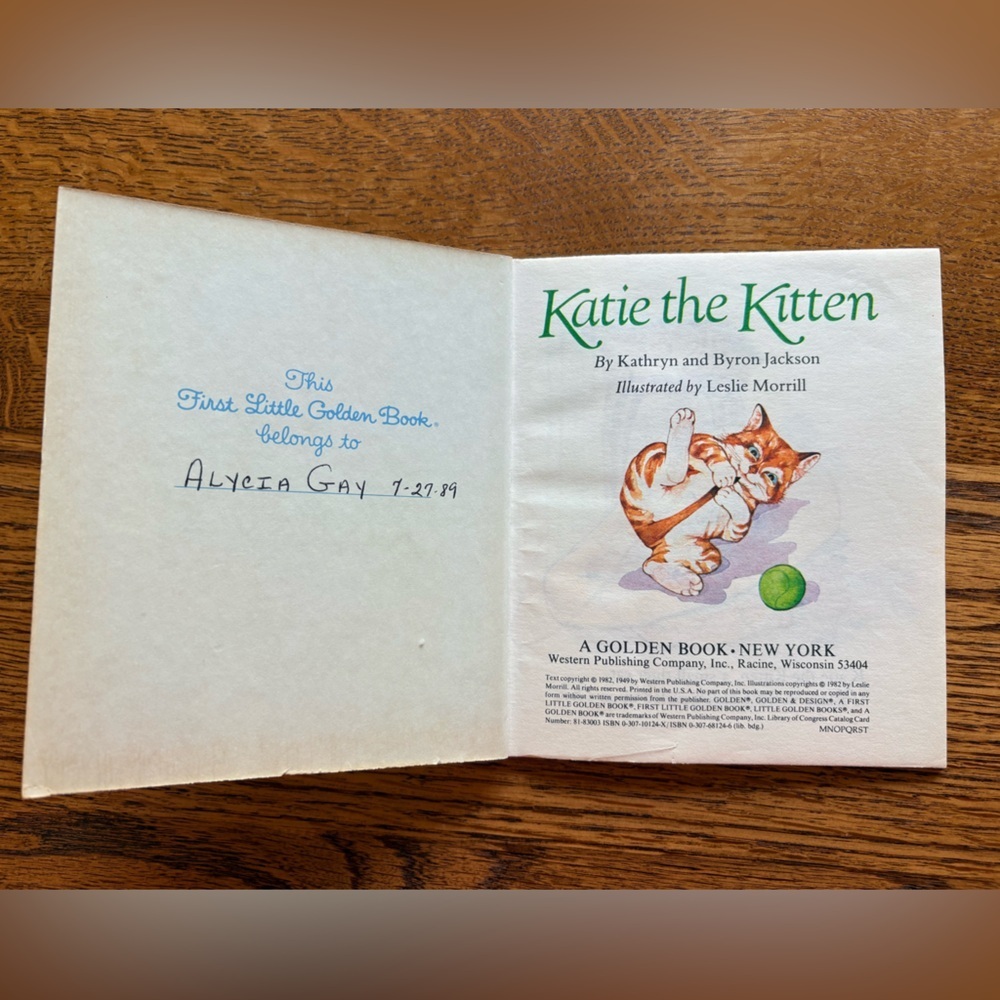 Vintage Katie the Kitten by Little Golden Books - copyright- 1982 - Picture 10 of 14